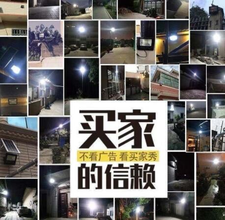 惠民款新款太阳能灯家用户外庭院灯led投光灯照明路灯厂家直销图2