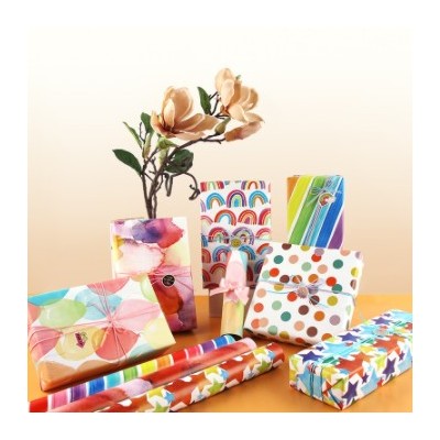 亚马逊 包装纸礼物包装纸五彩卡通生日礼品包装纸 加厚礼品纸厂家