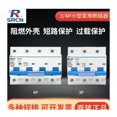 上海人民单相大电流断路器DZ47-125漏电保护器3P/4P空气开关厂家