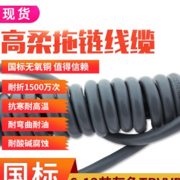 国标雕刻机拖链柔性带屏蔽多芯电缆12芯TRVVP耐油0.5平柔性运动线图3