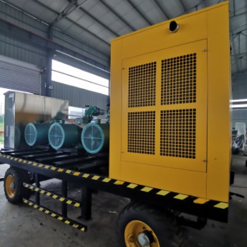 200kw移动式拖车水泵发电机组 抗洪救灾大流量柴油机自吸抽水泵图3