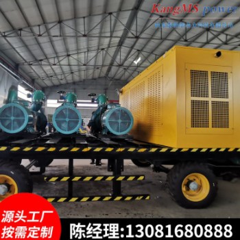 柴油机水泵机组 移动拖车式自吸水泵 城市防汛排涝四轮拖车抽水泵图2