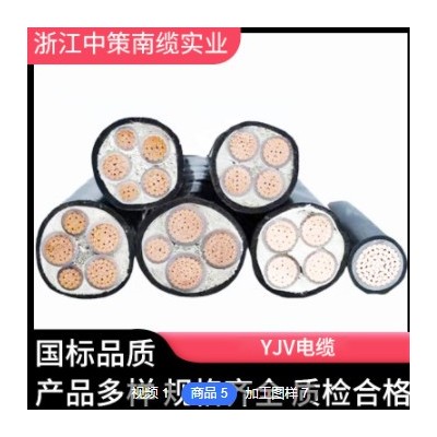 浙江中策电缆ZCYJV铜线电缆1-5芯工程专用电缆线VV铜低压电线定制