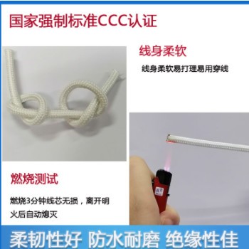 硅胶电缆高温线 1 2.5 4 6平方玻璃纤维编织绝缘高温电磁加热导线图2