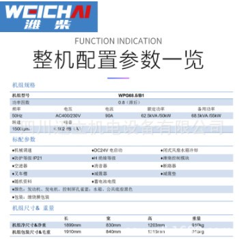 潍柴发电机组50KW柴油发电机养殖场超市学校发电机应急备用电源铜图2